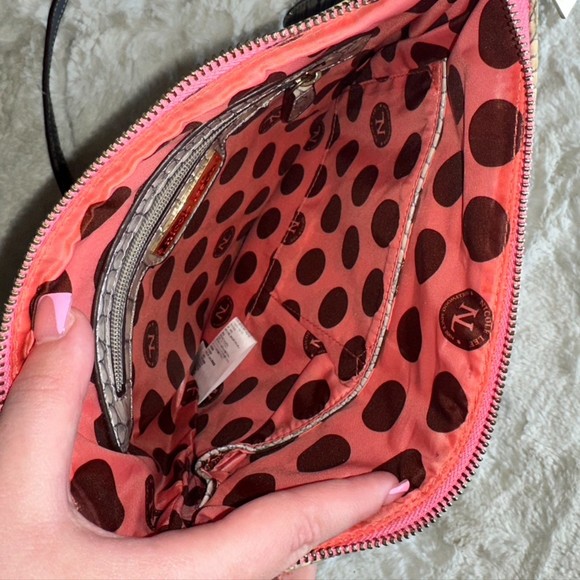 Nicole Lee Athena Patch Print Crossbody Handbag Denim Patches Rhinestones - Picture 11 of 11